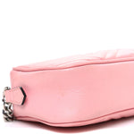 Calfskin Matelasse Small GG Marmont Chain Shoulder Bag Wild Rose