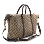 GG Plus Monogram Boston Carry On Duffle Bag Black