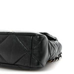 Goatskin Quilted Large Chanel 19 Flap Black