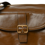 Shiny Calfskin Large Double Carry Camera Bag Dark Khaki