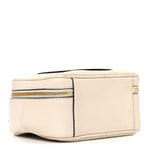 Sakai Be Green Calfskin Diagonal Stitched Blondie Top Handle Bag Mystic White