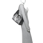 Metallic Caviar Quilted Small Chanel 25 Handbag Anthracite