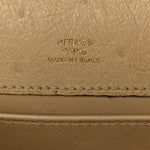 Ostrich Kelly Pochette Clutch Parchemin