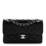 Caviar Quilted Small Double Flap Black