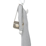 GG Supreme Monogram Horsebit 1955 Shoulder Bag Beige Mystic White