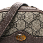 GG Supreme Monogram Web Mini Ophidia Double Zip Crossbody Bag Beige New Acero