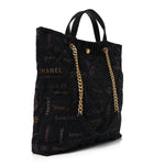 Denim Quilted Denim Mood Maxi Shopping Bag Black Multicolor