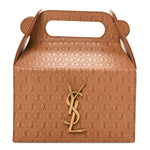 Calfskin Monogram Take Away Box Dusty Vintage Brown Gold