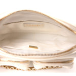 Calfskin Quilted Small Camera Case White