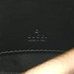 Calfskin GG Super Mini Debossed Chain Wallet Black