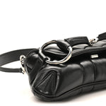 Nappa Vertical Matelasse Small Maxi Horsebit Chain Shoulder Bag Black