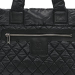 Nylon Quilted Large Coco Cocoon Tote Black