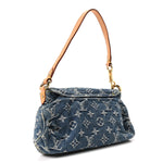 Monogram Denim Mini Pleaty Blue