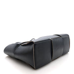 Nappa Maxi Intrecciato Medium Arco Tote Black Tan