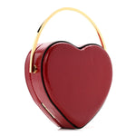 Snakeskin Broadway Mini Heart Top Handle Bag Rasberry Candy