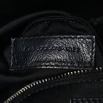 Lambskin Quilted Medium Loulou Puffer Monogram Chain Satchel Black