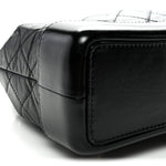 Aged Calfskin Quilted Small Gabrielle Backpack Black