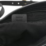 GG Monogram Web Flat Messenger Bag Black