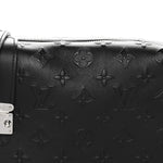 Calfskin Debossed Monogram Side Trunk Black