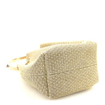 Metallic Woven Bon Bon Bag Champagne