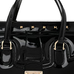 Patent Rockstud Tote Black