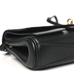 Smooth Calfskin Small Bel Air Clutch On Strap Black