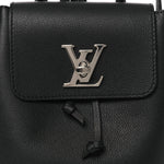Calfskin Lockme Mini Backpack Black