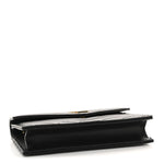 Grain De Poudre Matelasse Chevron Monogram Envelope Chain Wallet Black
