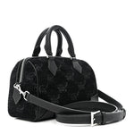 Lauretos Lurex Jacquard Small Ella Boston Bag Black