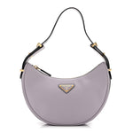 Soft Calfskin Arque Shoulder Bag Glicine