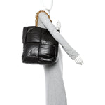 Calfskin Maxi Intrecciato Puffy Chain Tote Bag Fondente