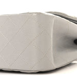 Caviar Quilted Jumbo Double Flap Grey