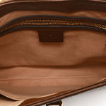 GG Supreme Monogram Azalea Calfskin Web Small Jackie 1961 Hobo Beige Ebony Brown Sugar