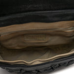 Washed Lambskin Quilted Medium Chain Around Messenger Black