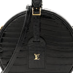 Crocodile Petite Boite Chapeau Black