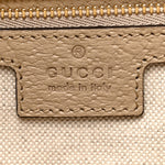 GG Supreme Monogram Textured Dollar Calfskin Web Medium Ophidia Shopping Tote Beige Mystic White Oatmeal