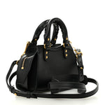 Smooth Calfskin Neo Classic Brass Hardware Nano City Crossbody Black