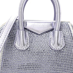 Lambskin Satin Strass Micro Antigona Lavender