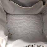 Iridescent Calfskin Chevron Small Urban Spirit Drawstring Bag Silver