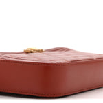 Lambskin Quilted Small Boy Clutch With Chain Orange