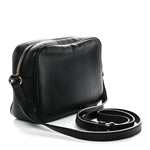 Pebbled Calfskin Small Soho Disco Bag Black