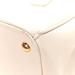 Saffiano Lux Medium Galleria Double Zip Tote Talco