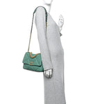 Lambskin Quilted Medium Chanel 19 Flap Green