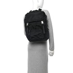 Tessuto Nylon Montagna Double Buckle Backpack Black