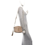Calfskin Matelasse Monogram Lou Camera Bag Dark Beige
