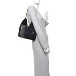 Washed Denim Quilted Small Chanel 25 Handbag Black