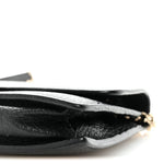 Dollar Calfskin Interlocking G Chain Wallet Black