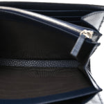 Dollar Calfskin Crystal Mini Dionysus Chain Wallet Blue Agata Black Diamond
