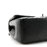 Lambskin Quilted Mini Rectangular Flap Black