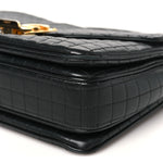 Calfskin Quilted Medium C Bag Black